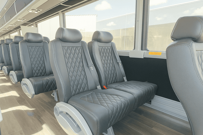 interior of Coach Bus Carrollton charter bus